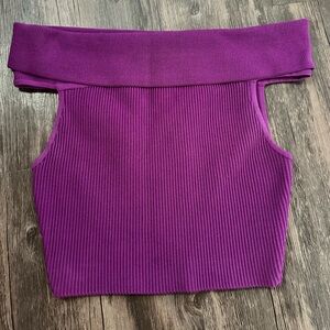 Aritzia Purple Off The Shoulder Top